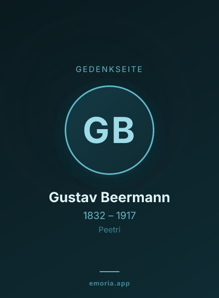 Gedenkportrait von Gustav Beermann
