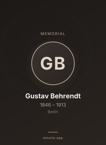 Memorial portrait of Gustav Behrendt