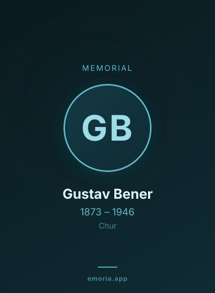 Memorial portrait of Gustav Bener