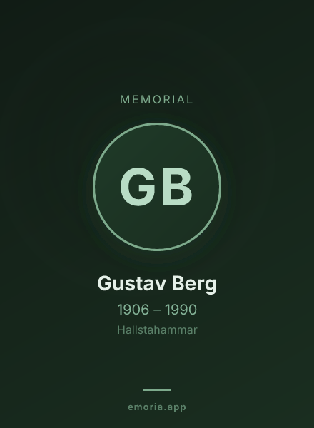 Memorial portrait of Gustav Berg