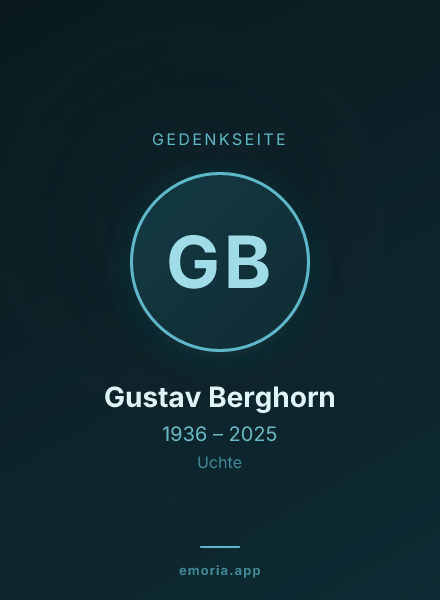Gedenkportrait von Gustav Berghorn