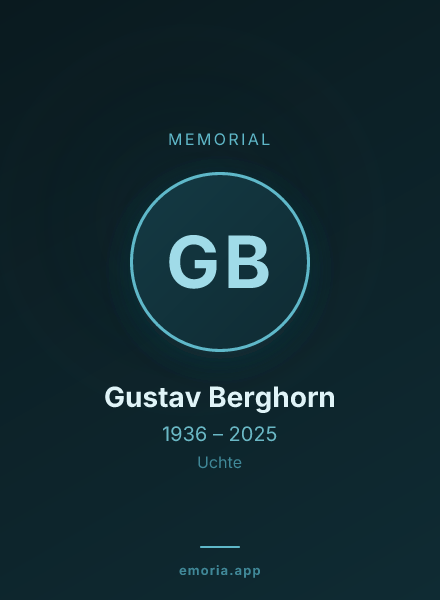 Memorial portrait of Gustav Berghorn