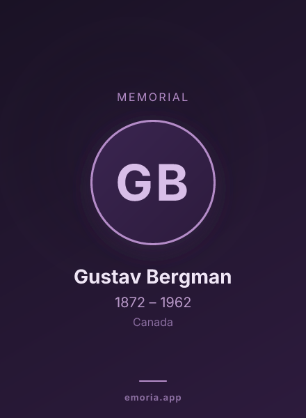 Memorial portrait of Gustav Bergman