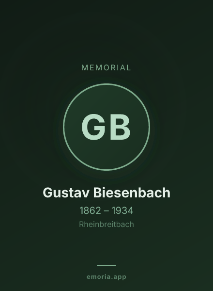 Memorial portrait of Gustav Biesenbach