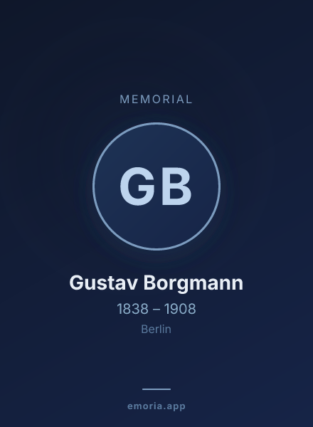 Memorial portrait of Gustav Borgmann