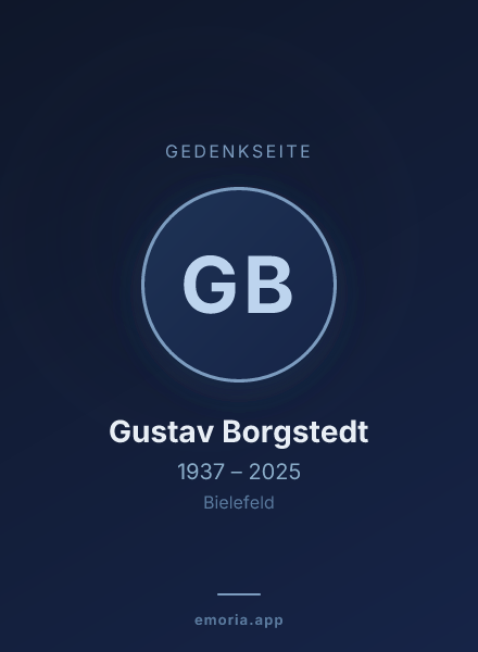 Gedenkportrait von Gustav Borgstedt