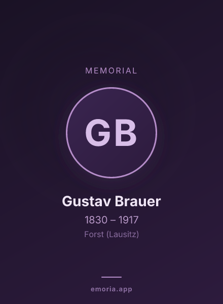 Memorial portrait of Gustav Brauer