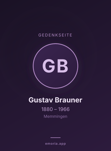 Gedenkportrait von Gustav Brauner