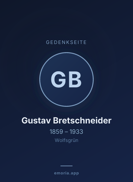 Gedenkportrait von Gustav Bretschneider