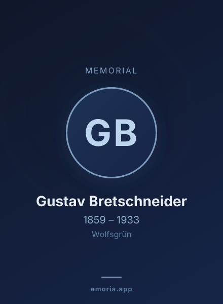 Memorial portrait of Gustav Bretschneider