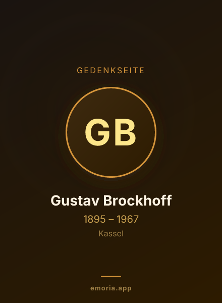 Gedenkportrait von Gustav Brockhoff