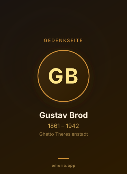 Gedenkportrait von Gustav Brod