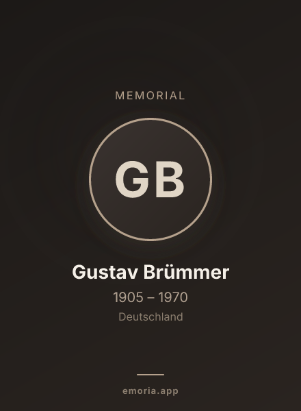 Memorial portrait of Gustav Brümmer