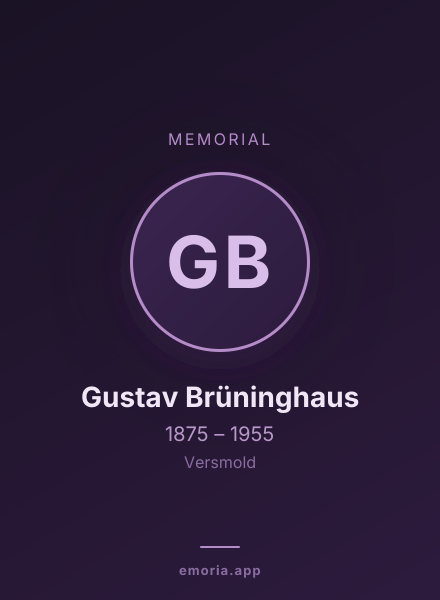 Memorial portrait of Gustav Brüninghaus