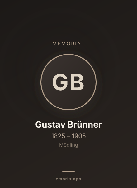 Memorial portrait of Gustav Brünner