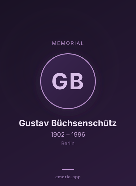 Memorial portrait of Gustav Büchsenschütz