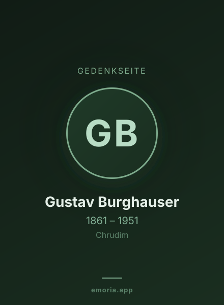 Gedenkportrait von Gustav Burghauser
