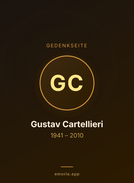 Gedenkportrait von Gustav Cartellieri