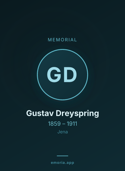 Memorial portrait of Gustav Dreyspring