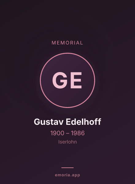 Memorial portrait of Gustav Edelhoff