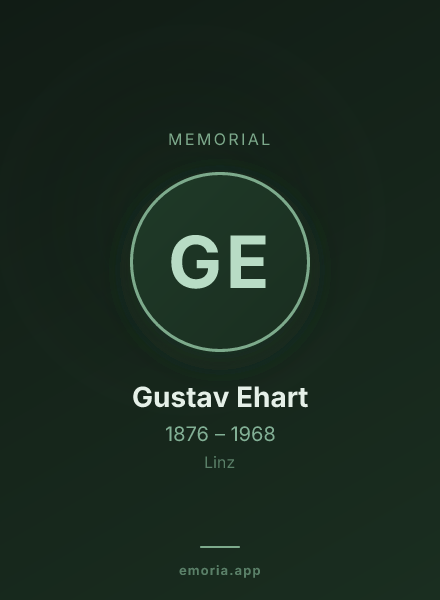 Memorial portrait of Gustav Ehart