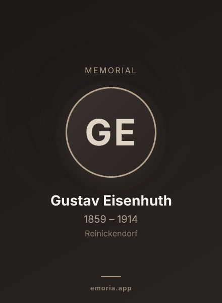 Memorial portrait of Gustav Eisenhuth