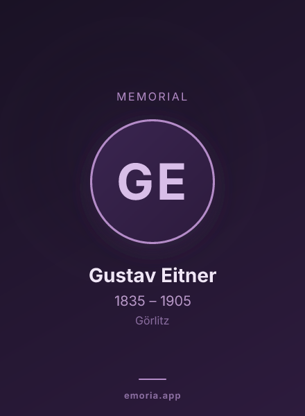 Memorial portrait of Gustav Eitner