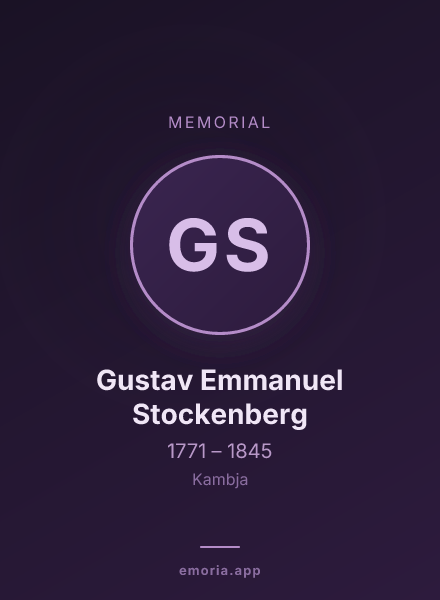 Memorial portrait of Gustav Emmanuel Stockenberg