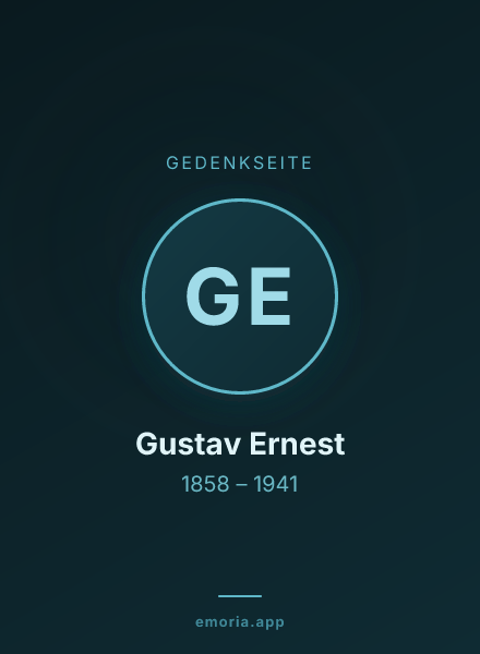 Gedenkportrait von Gustav Ernest