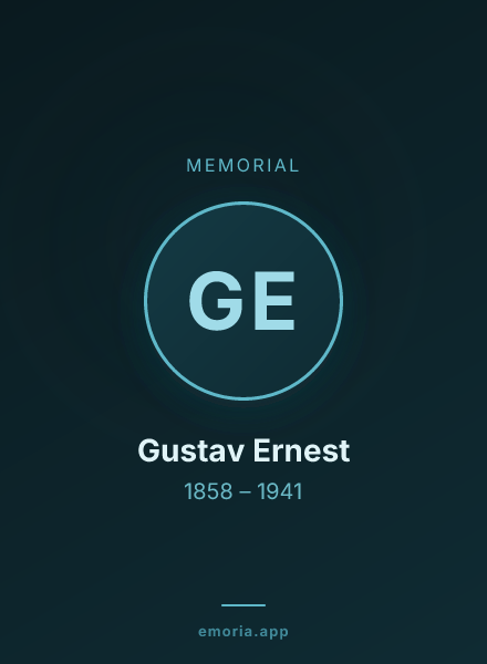 Memorial portrait of Gustav Ernest