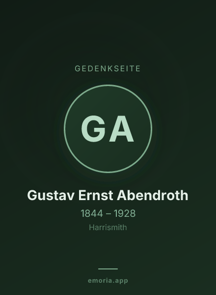 Gedenkportrait von Gustav Ernst Abendroth