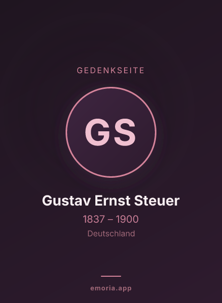 Gedenkportrait von Gustav Ernst Steuer
