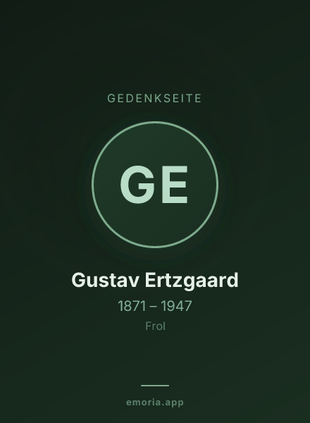 Gedenkportrait von Gustav Ertzgaard