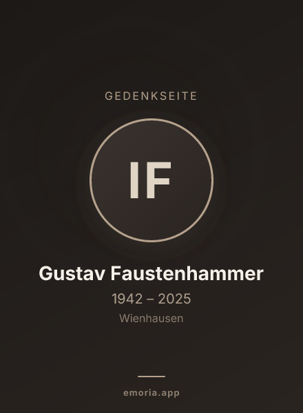 Gedenkportrait von Ing. Gustav Faustenhammer