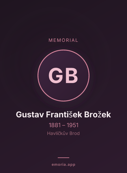 Memorial portrait of Gustav František Brožek