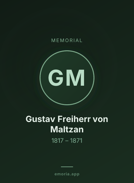 Memorial portrait of Gustav Freiherr von Maltzan