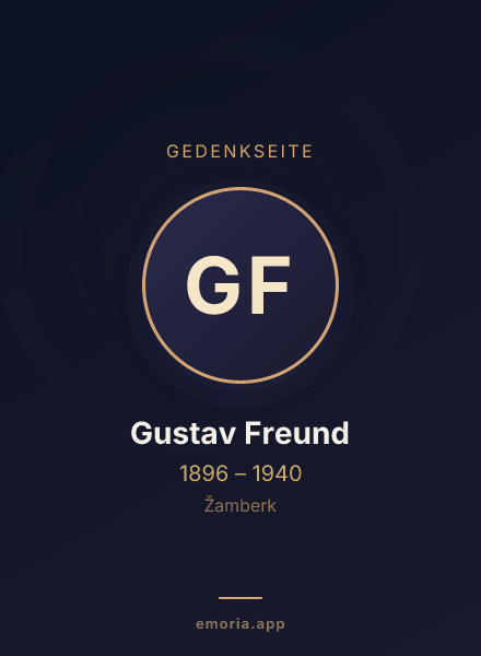 Gedenkportrait von Gustav Freund