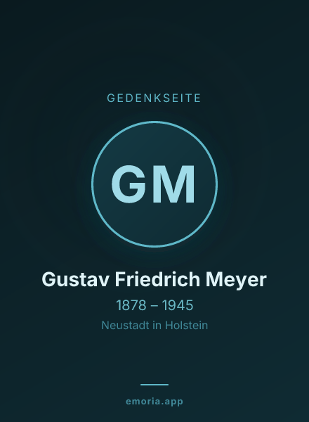 Gedenkportrait von Gustav Friedrich Meyer