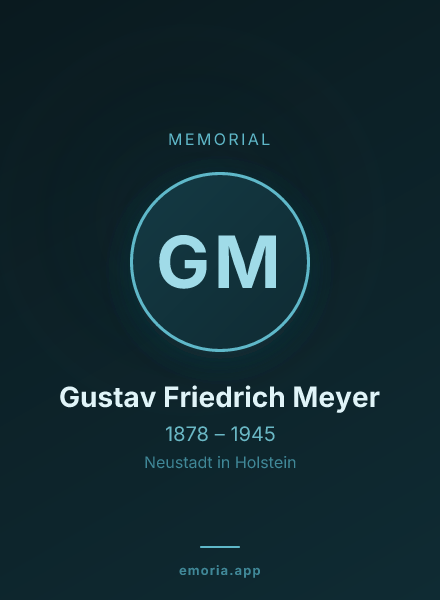 Memorial portrait of Gustav Friedrich Meyer