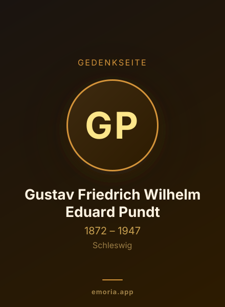 Gedenkportrait von Gustav Friedrich Wilhelm Eduard Pundt