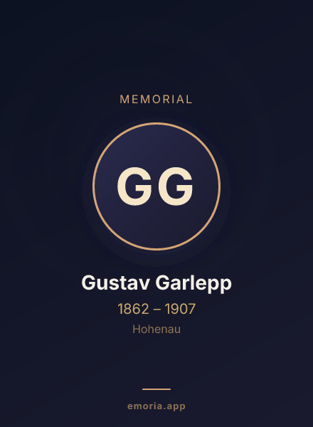 Memorial portrait of Gustav Garlepp