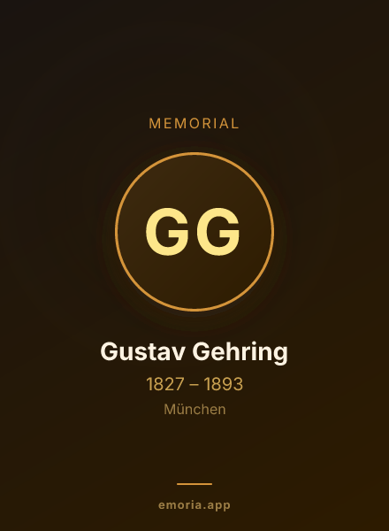 Memorial portrait of Gustav Gehring