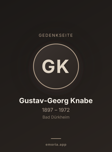 Gedenkportrait von Gustav-Georg Knabe
