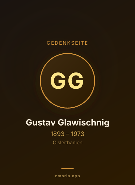 Gedenkportrait von Gustav Glawischnig