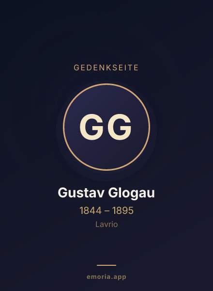 Gedenkportrait von Gustav Glogau