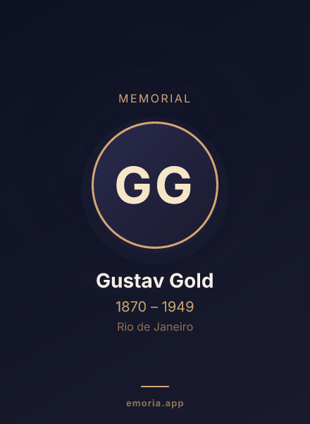 Memorial portrait of Gustav Gold