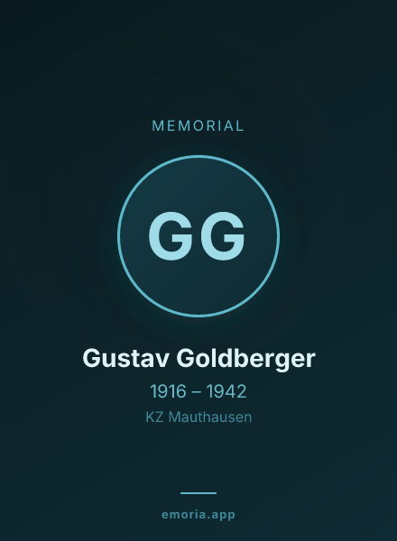 Memorial portrait of Gustav Goldberger