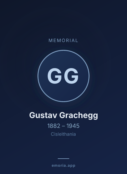 Memorial portrait of Gustav Grachegg