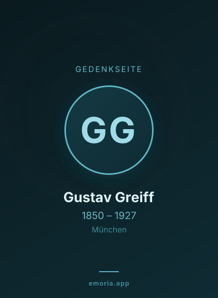 Gedenkportrait von Gustav Greiff