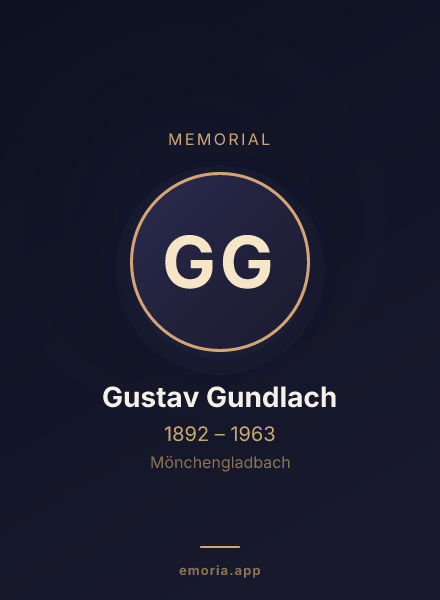 Memorial portrait of Gustav Gundlach